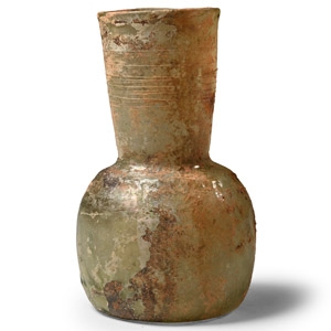 Roman Glass Flask with Everted Spout