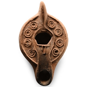 Roman Redware Oil Lamp