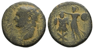 Domitian AE 24mm of Caesarea Maritima, Judaea.