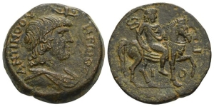Antinous AE Drachm of Alexandria, Egypt.