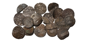 Group of Twenty-One [21] English Medieval AR Coins.