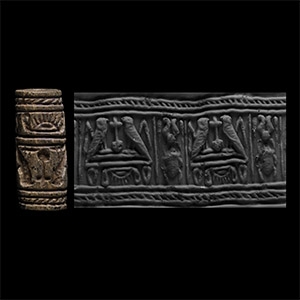 Egyptian Cylinder Seal with Hieroglyphs