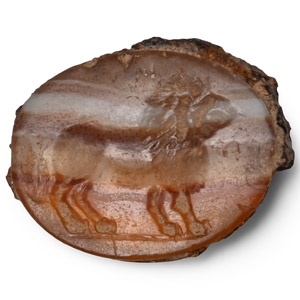 Roman Agate Gemstone with Lion