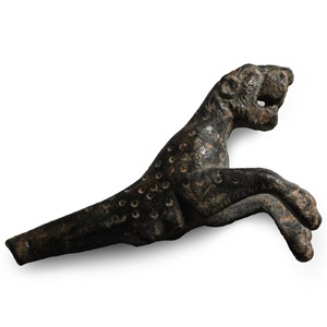 Roman Bronze Leopard Finial