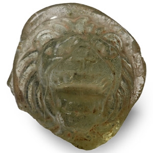 Roman Glass Lions Head Mount Fragment