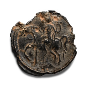 Byzantine Bronze St. George Amulet