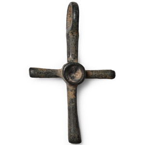 Byzantine Bronze Cross Pendant