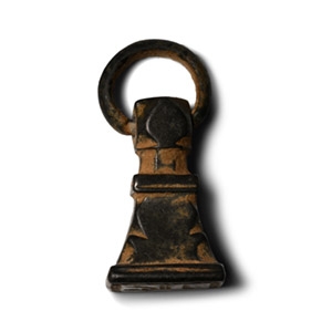 Western Asiatic Bronze Stamp Seal Pendant