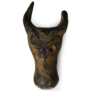 Iron Age Celtic Bronze Bulls Head Gold Stater Weight