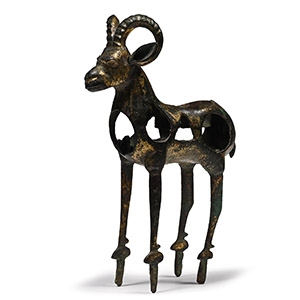 Amlash Gilt Bronze Standing Ram