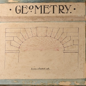 Group of Studies of Gothic Tracery and Geometric Drawings