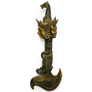 Tibetan Style Gilt Bronze Ritual Dagger