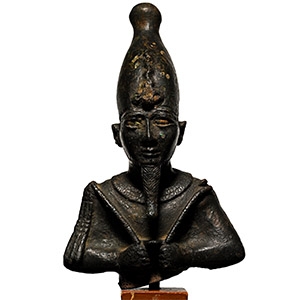 Large Egyptian Bronze Figure of Osiris
