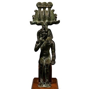 Egyptian Bronze Figure of Harpocrates