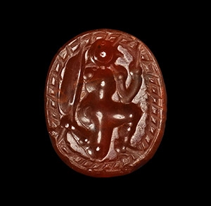 Etruscan Carnelian Scarab with Warrior