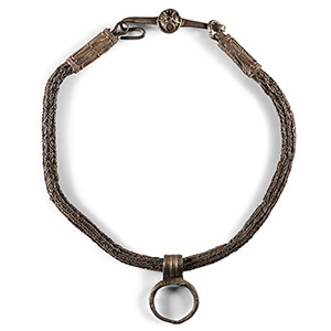 Scandinavian Pre-Viking Silver Necklace with Lunar Pendant