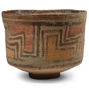 Indus Valley Painted Geometric Pottery Bowl