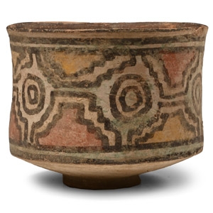 Indus Valley Painted Geometric Pottery Bowl