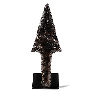 Large Pre Columbian Colima Obsidian Spearhead