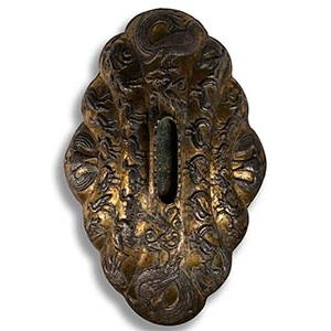 Large Sassanian Style Silver-Gilt Decorated Kashkool Vessel