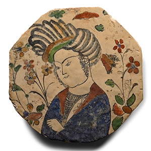 Safavid Tile Depicting a Lady