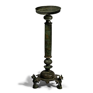 Western Asiatic Bronze Stand with Animal Feet