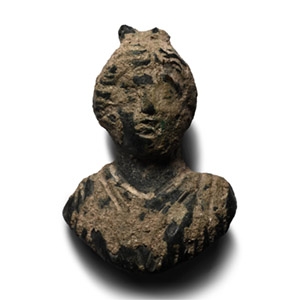 Roman Bronze Bust of a Woman