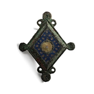 Roman Bronze Millefiori Plate Brooch
