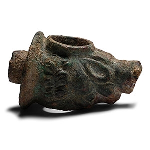 Roman Bronze Valve Water Spout with Head of a Lion
