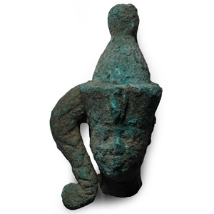 Egyptian Bronze Head of Harpocrates