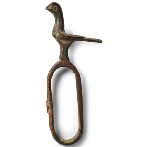 Seljuk Bronze Oil Lamp Handle