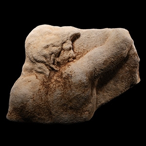 Roman Marble Relief Fragment with Satyr