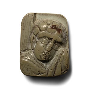 Byzantine Steatite Mount with a Saint