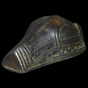 Scandinavian Viking Bronze Boar Brooch with Figures