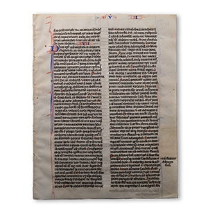 Medieval Vellum Bible Manuscript Page