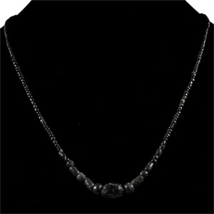 Roman Black Glass Bead Necklace String