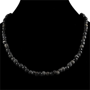 Roman Black Glass Bead Necklace String
