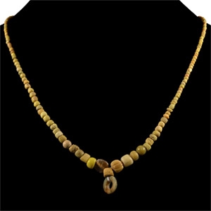Roman Yellow Glass Bead Necklace String