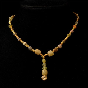 Roman Yellow Glass Bead Necklace String