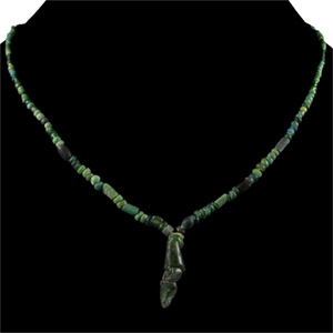 Roman Green Glass Bead Necklace String