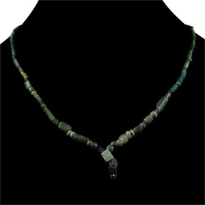 Roman Green Glass Bead Necklace String