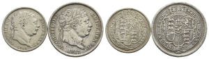 Great Britain. Hanover, George III AR Shilling and Sixpence.