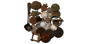 Group of Twenty-Six [26] AE Coins and Artefacts.