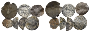 Group of Seven [7] English Medieval AR Coins.