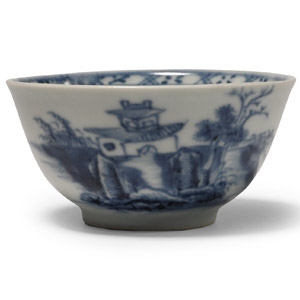 Nanking Cargo Shipwreck Glazed Blue and White Tea Bowl
