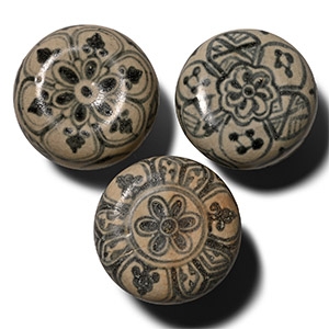 Hoi An Cargo Shipwreck Glazed Blue and White Lidded Box Collection