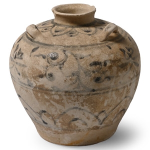 Hoi An Cargo Shipwreck Glazed Blue and White Jar
