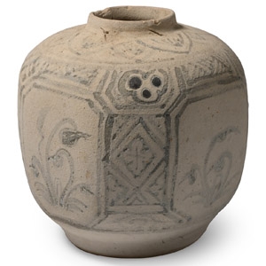 Hoi An Cargo Shipwreck Glazed Blue and White Jar