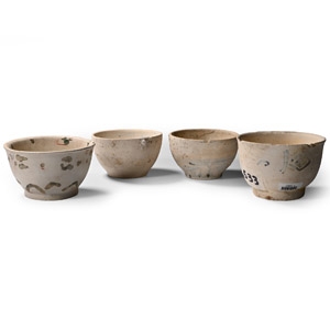 Hoi An Cargo Shipwreck Glazed Polychrome Bowl Group