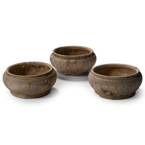 Hoi An Cargo Shipwreck Glazed Blue and White Dish Trio
